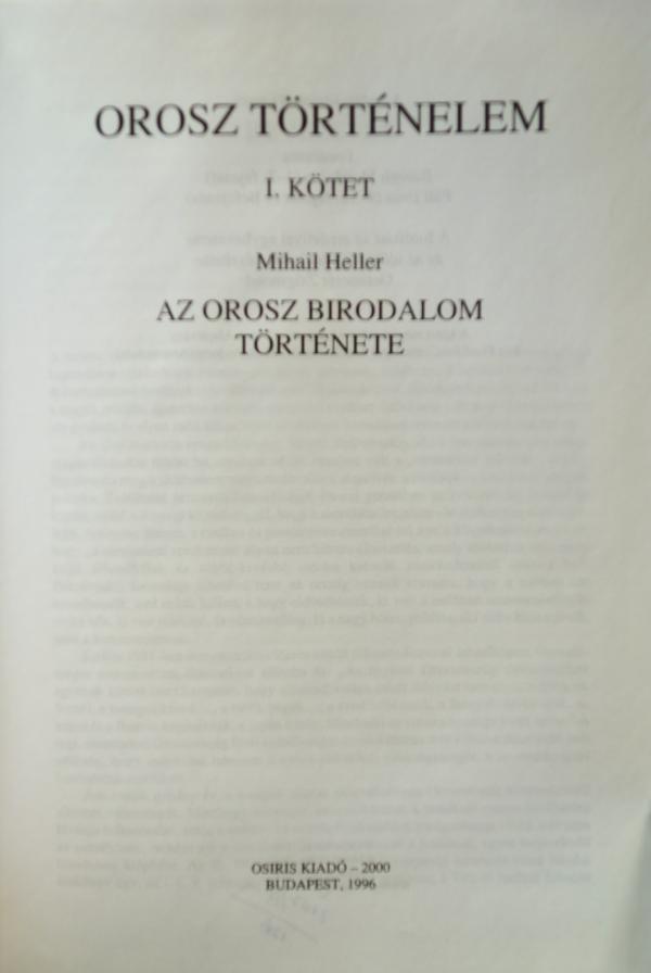HELLER,Mihail-NYEKRICS,Alekszandr: Orosz történelem. 1-2.