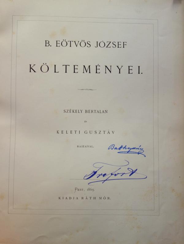 EÖTVÖS József, b[áró]: B. Eötvös József költeményei.
