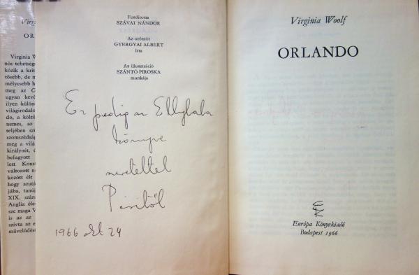 WOOLF, Virginia: Orlando.
