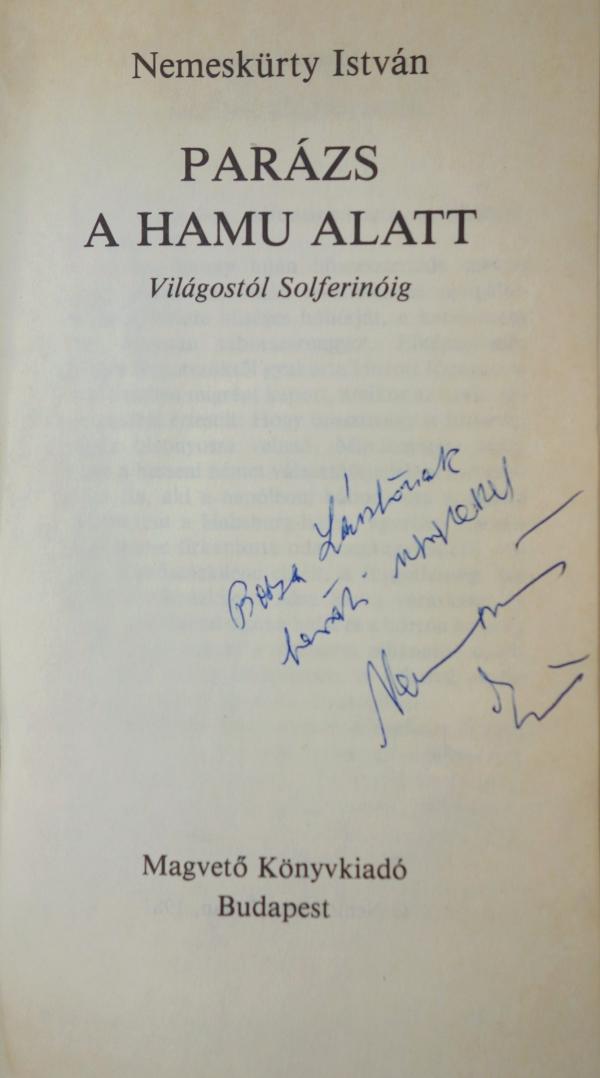 NEMESKÜRTY István: Parázs a hamu alatt.