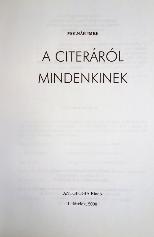 MOLNÁR Imre: A citeráról mindenkinek