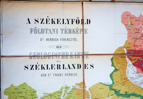 A Székelyföld földtani térképe Dr. Herbich Ferencztől 1878.