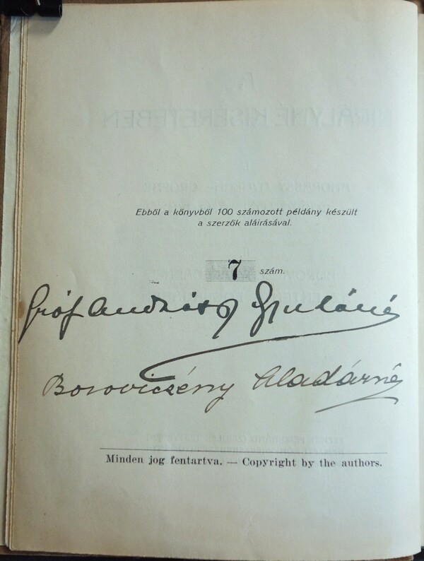 ANDRÁSSY Gyuláné, grófné: A királyné kiséretében