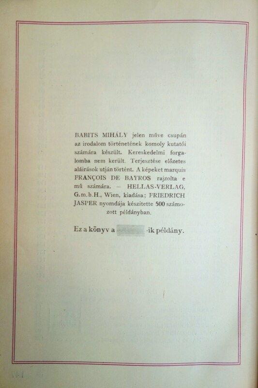 BABITS Mihály (ford): Erato