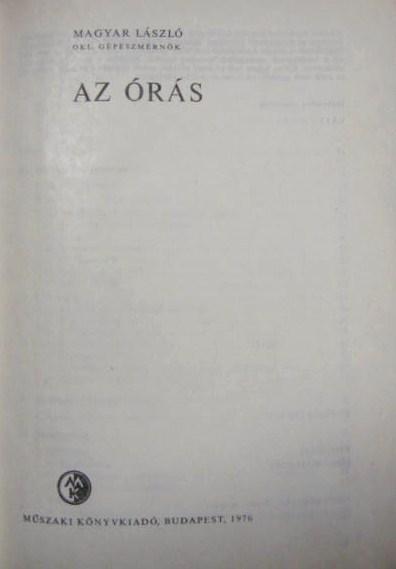 MAGYAR László: Az órás.