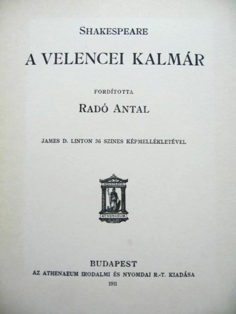 SHAKESPEARE: A velencei kalmár