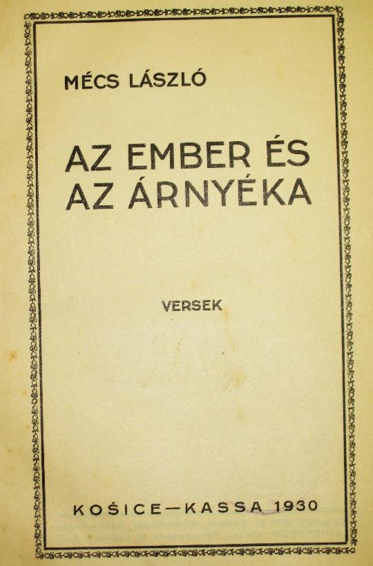 MÉCS László: Az ember és az árnyéka