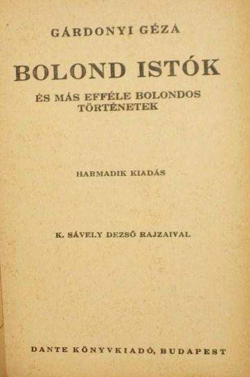 GÁRDONYI Géza: Bolond Istók