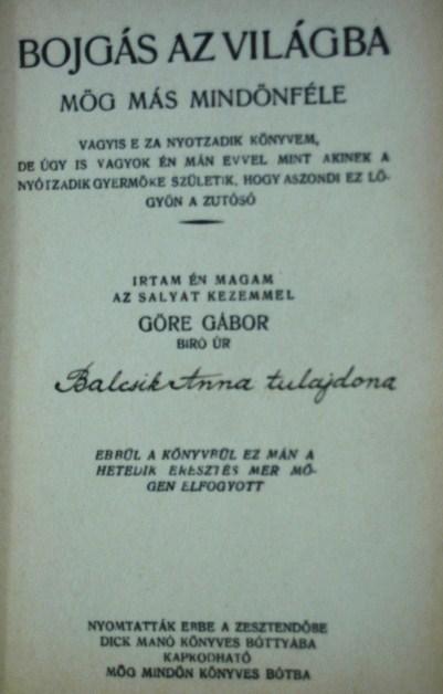 [Gárdonyi Géza]: Göre Gábor Bíró úr könyvei. 1-10.
