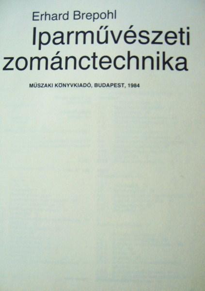 BREPOHL, Erhard: Iparművészeti zománctechnika.