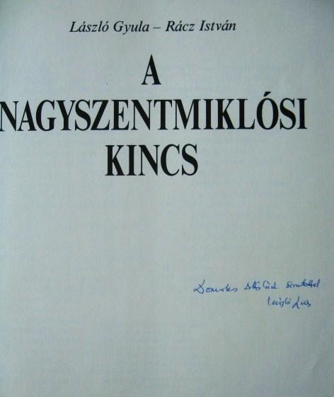 LÁSZLÓ Gyula-RÁCZ István: A nagyszentmiklósi kincs.