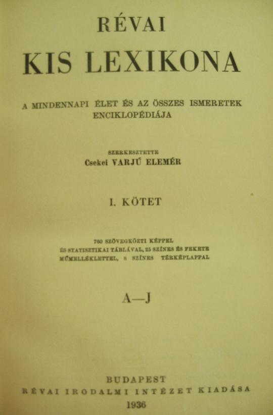 Révai kis lexikona. 1-2 kötet.