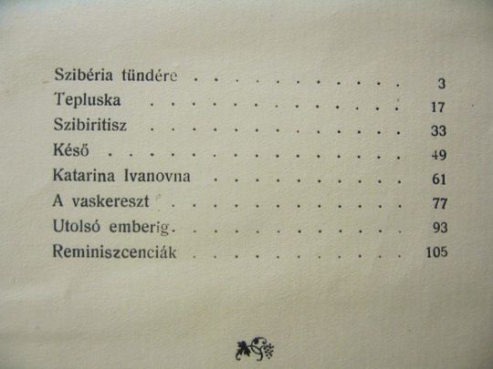 GARAMSZEGHY Sándor: Szibériai elbeszélések.