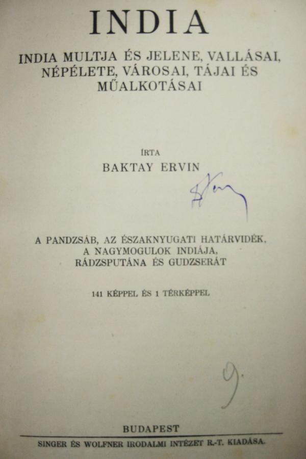BAKTAY Ervin: India.