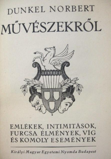 DUNKEL Norbert: Művészekről.