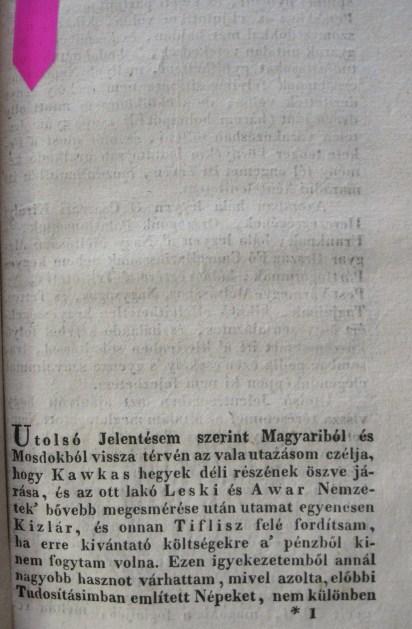 (BESSE) BESE János,Ó-Gyallai: Negyedik tudósítása a Kaukaz h