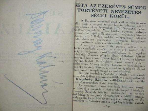 DARNAY Kálmán: Sümegi kalauz.