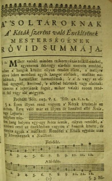 SZENT DÁVID SOLTÁRJAI, mellyek a frantzia nóták ...