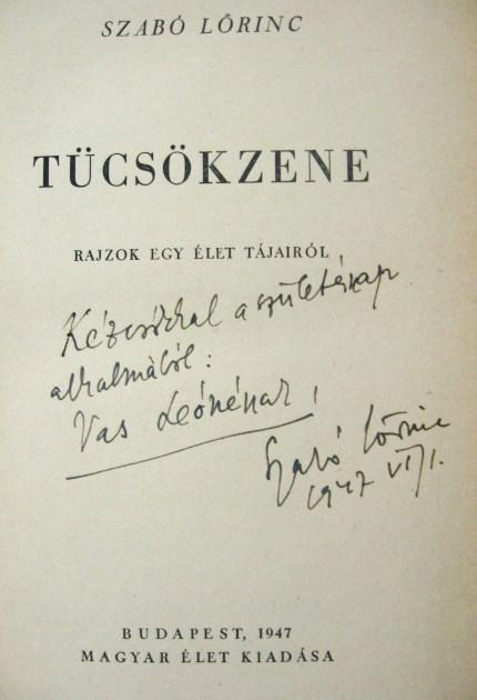 SZABÓ Lőrinc: Tücsökzene.