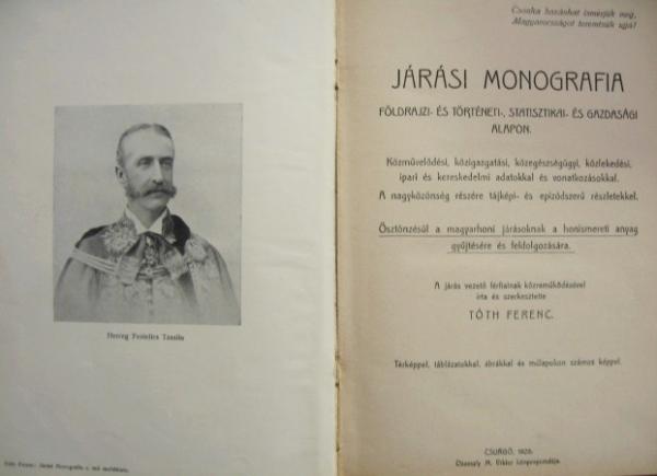 TÓTH Ferenc: (CSURGÓ-i) Járási monografia.
