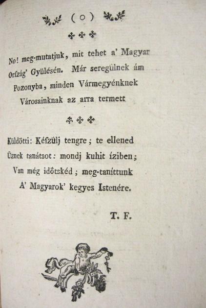 [Tóth Farkas] T.F: A` magyar koronás fejedelmet  ....