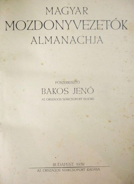 Magyar mozdonyvezetők almanachja 1932.