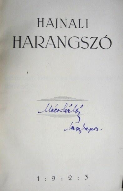 MÉCS László: Hajnali harangszó.