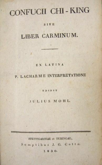 CONFUCII CHI-KING, SIVE, LIBER CARMINUM.