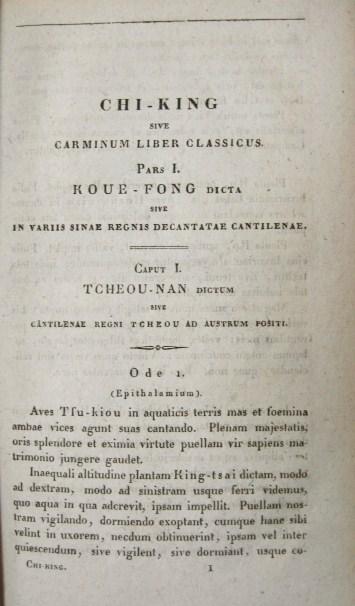 CONFUCII CHI-KING, SIVE, LIBER CARMINUM.