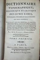 OSMONT,J.B.L.: Dictionnaire typographique, historique et ...