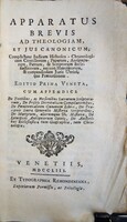 [FAURE,Giovanni Battista]: Apparatus Brevis ad Theologiam...