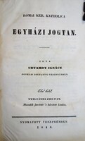 UDVARDY Ignácz: Egyházi jogtan I-II. kötet