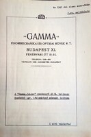 "GAMMA"FINOMMECHANIKAI és OPTIKAI MŰVEK R.T.