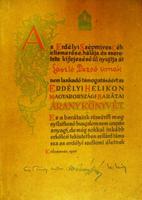 Az Erdélyi Helikon Magyarországi Barátainak Aranykönyve 1937