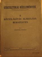 PÁSZTOR Mihály: A közvilágítás alakulása Budapesten.