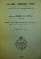 ASHOUB,A.A:History of the Royal Agricult...Arabian horses.