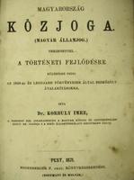 KORBULY Imre,dr: Magyarország közjoga.