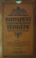 BUDAPEST székesfőváros térképe utcajegyzékkel.