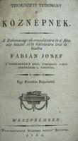 FÁBIÁN József: Természeti tudomány a` köznépnek.