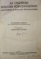 Az osztrák polgári törv könyv hatásában a magyar magánjogra