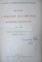 SZEKFŰ Gyula (szerk): Iratok a magyar államnyelv kérdésének